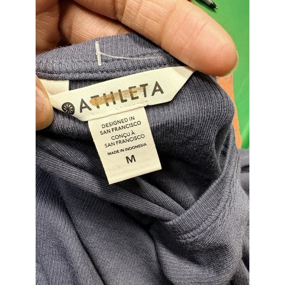ATHLETA  Well Rested Rib Sleep Tank Blue Size Med Retail $44‎